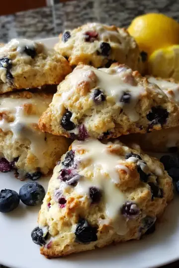 Lemon Drop Blueberry Scones