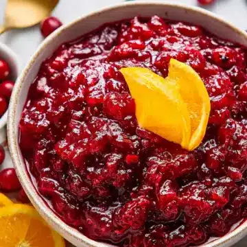 Ginger Spiced Fresh Cranberry Sauce with Orange