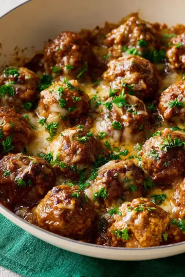 French Onion Meatballs