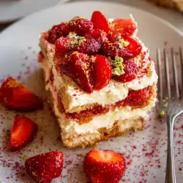 Easy Strawberry Tiramisu.