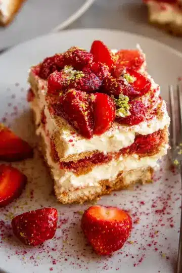 Easy Strawberry Tiramisu.