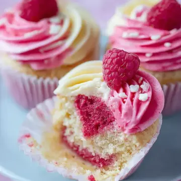 Raspberry Lemon Swirl Cupcakes