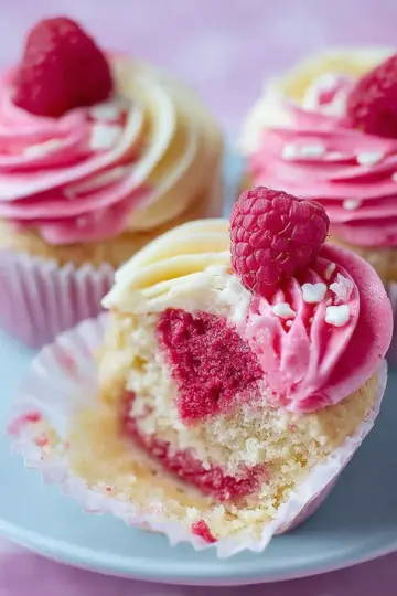 Raspberry Lemon Swirl Cupcakes