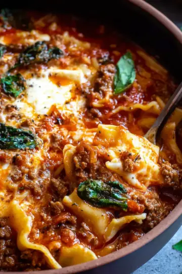 One Pot Lasagna Soup