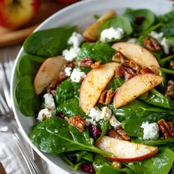Apple Feta Spinach Salad