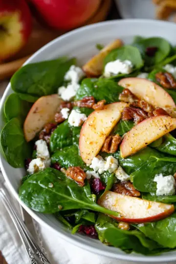 Apple Feta Spinach Salad