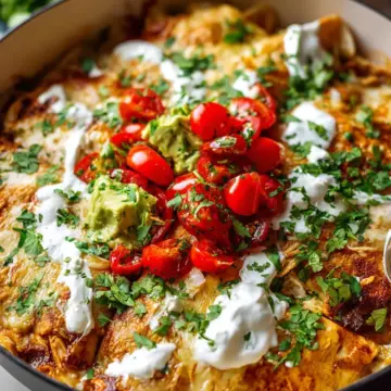 Skillet Chicken Enchiladas