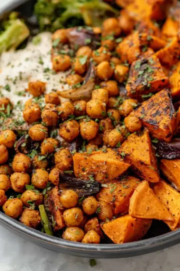 Smoky Sweet Potato and Chickpea Sheet Pan Dinner