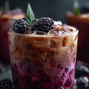 Blackberry Sage Iced Tea Latte
