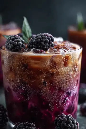 Blackberry Sage Iced Tea Latte